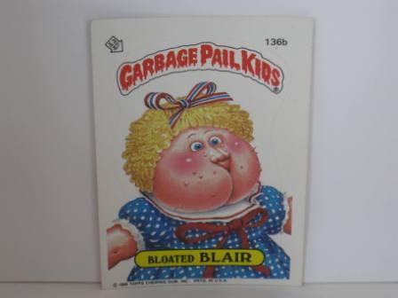 136b Bloated BLAIR 1986 Topps Garbage Pail Kids Card